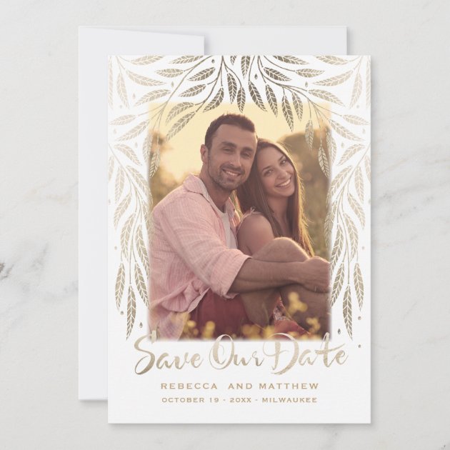 Under The Willows, Photo Save The Date Invitation