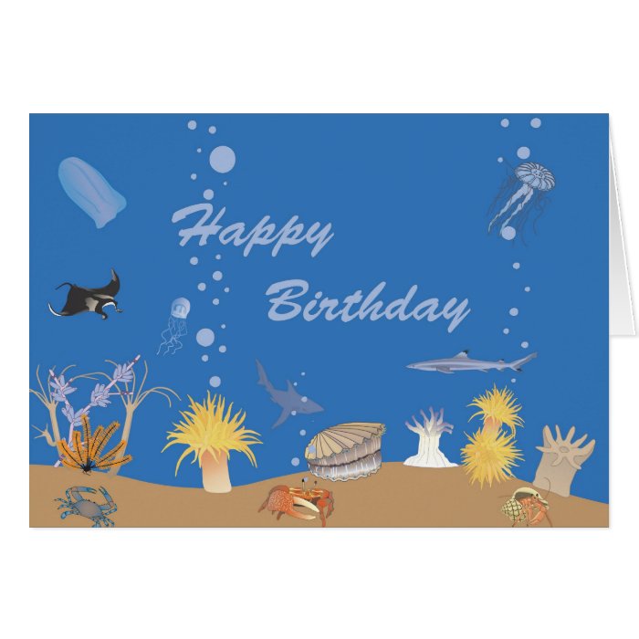 Under water Birthday card