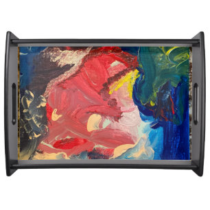 "Under water Monster" acrylic art serving tray