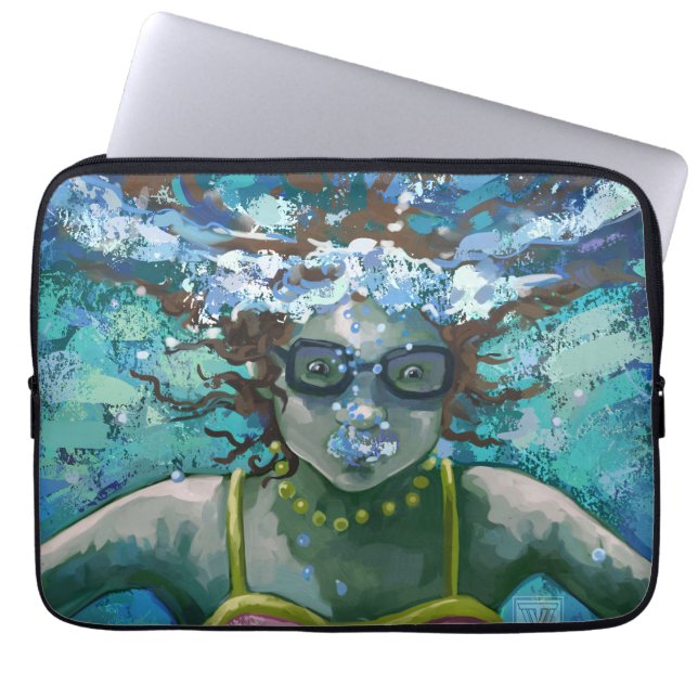 Under Water Swim Laptop Sleeve (Front)