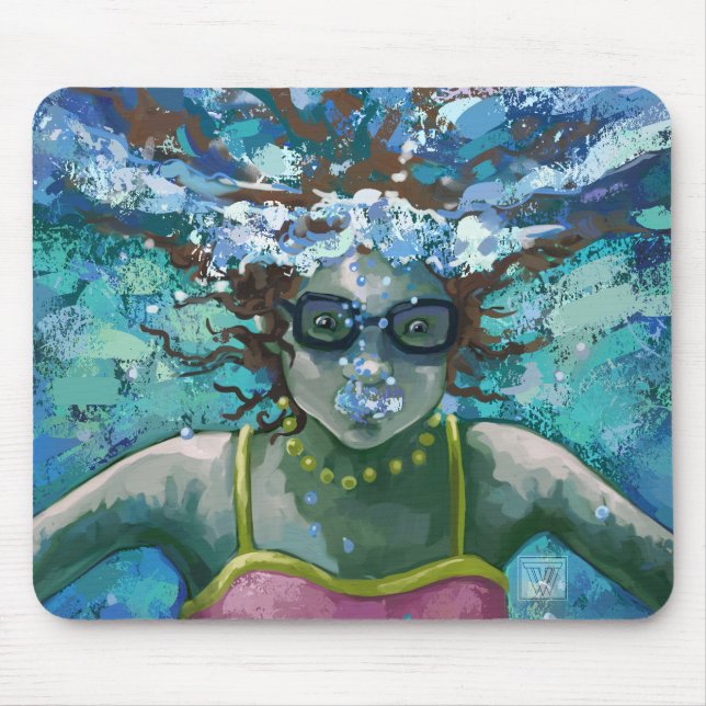 Under Water Swim Mouse Pad (Front)
