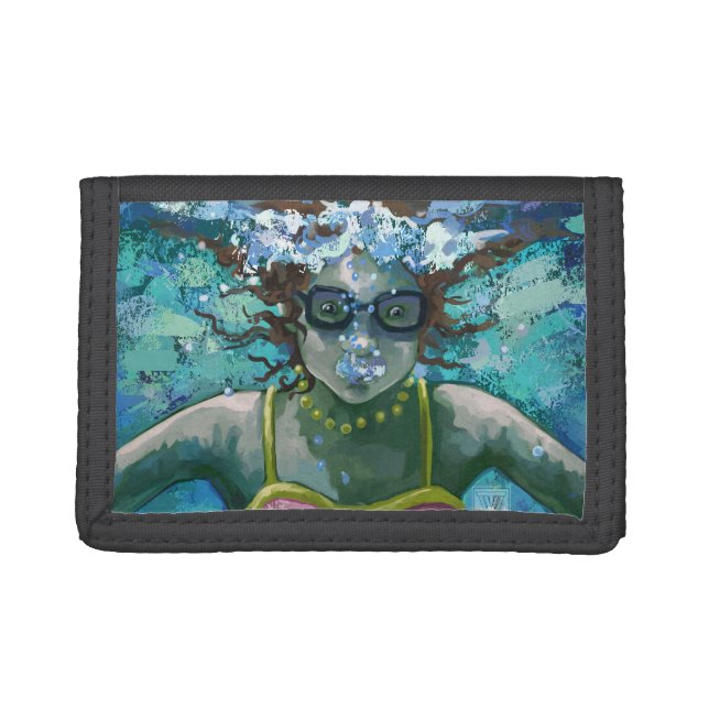 Under Water Swim Trifold Wallet (Front)