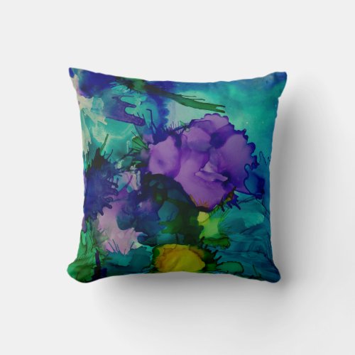 Under Water World Abstract Throw Pillow