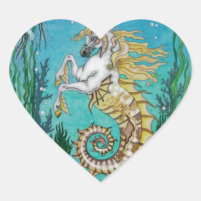 Under WaterHorse Heart Sticker (Front)