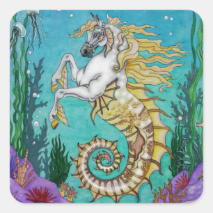 Under WaterHorse Square Sticker
