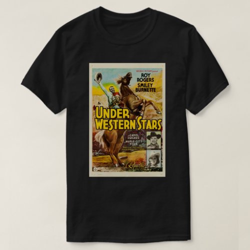 Under Western Stars Cowboy Poster T_Shirt