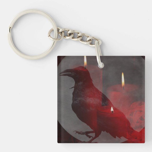 "Under Your Spell in Red" Keychain (Front)