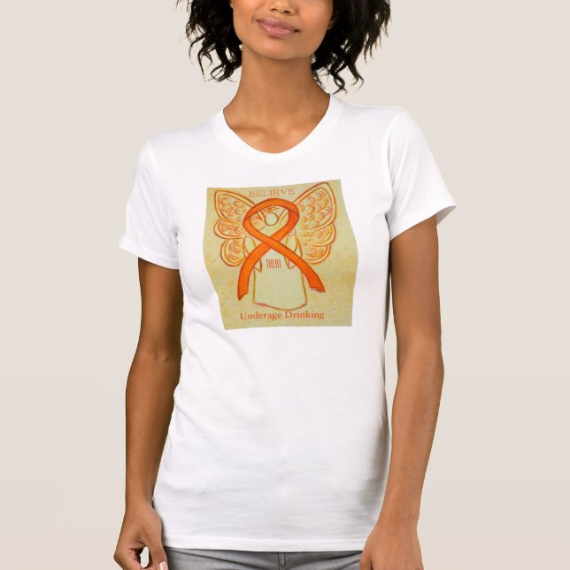 Underage Drinking Awareness Ribbon Angel Shirt (Front)