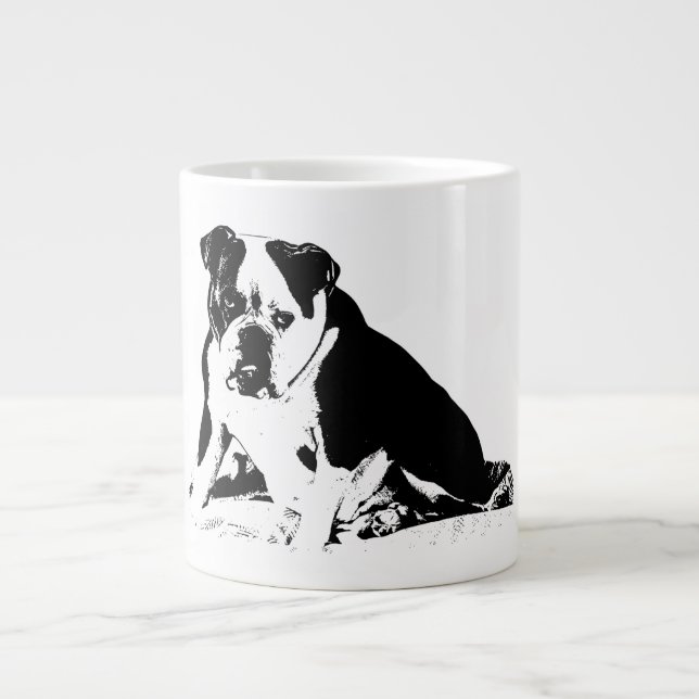 Underbite Attitude, Bold B&W Giant Coffee Mug (Front)
