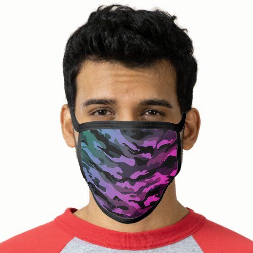 Undercover Camo Camouflage Blue Purple  Pink Face Mask