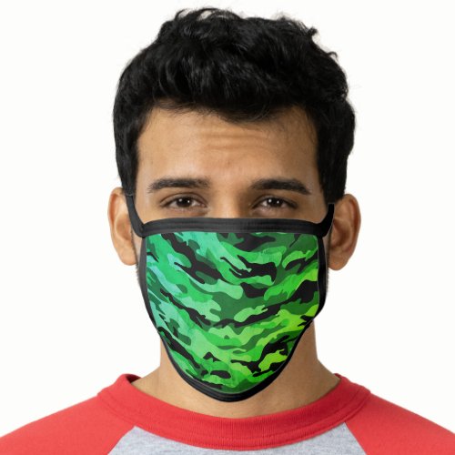 Undercover Camo Camouflage Neon Green Face Mask