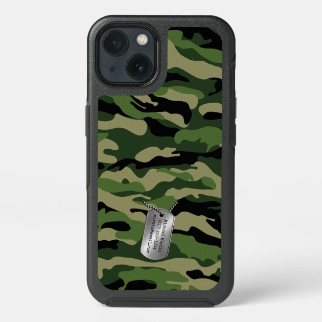 Undercover Camo Camouflage Personalized Dogtag OtterBox iPhone