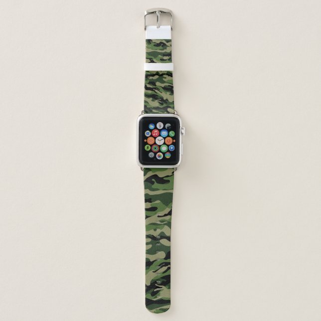 Undercover Camo Khaki Green Camouflage Apple Watch Band (Front)