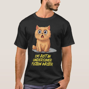 Undercover white Lies Writer for funny Cats Costum T-Shirt