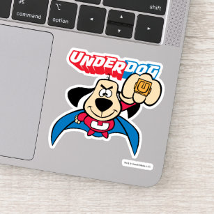 Underdog   Flying With His Special Ring Sticker
