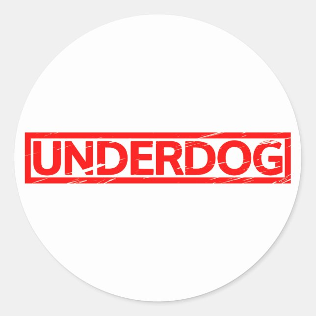 Underdog Stamp Classic Round Sticker (Front)