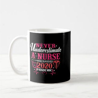 Underestimate A Nurse Who Survived 2020 Funny Coffee Mug
