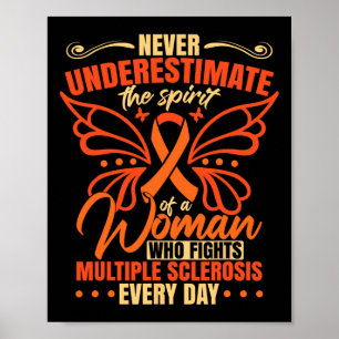 Underestimate A Woman Who Fights Multiple Sclerosi Poster