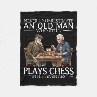 Underestimate An Old Man Who Plays Chess In His Fleece Blanket