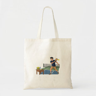 Underestimate Old Man Play Pickleball Eighties Tote Bag