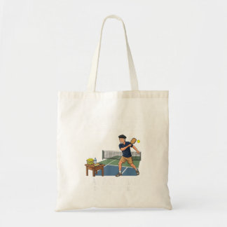 Underestimate Old Man Play Pickleball Eighties Tote Bag