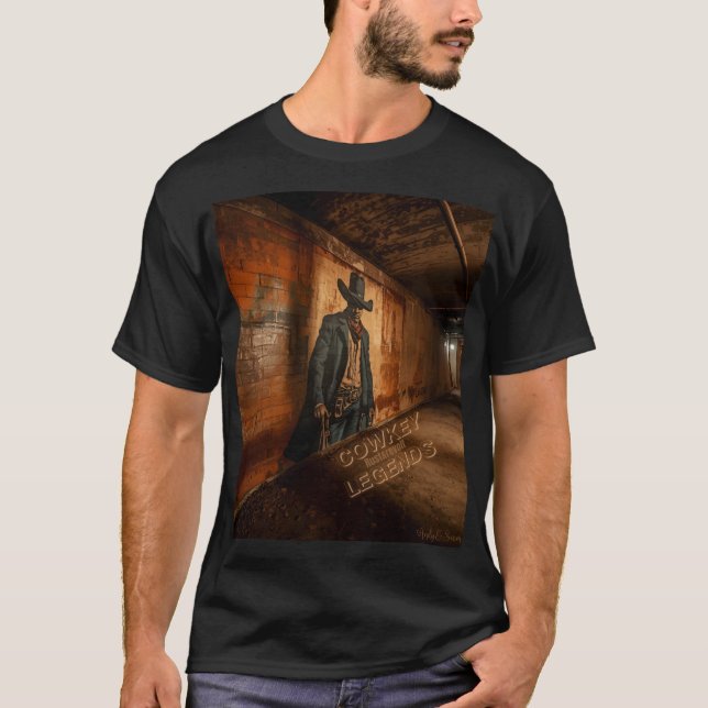 Undergroud Western Unisex Black T-shirt Cowkoy (Front)