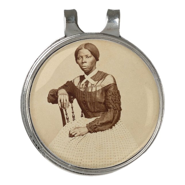Underground Railroad Abolitionist Harriet Tubman  Golf Hat Clip (Front)