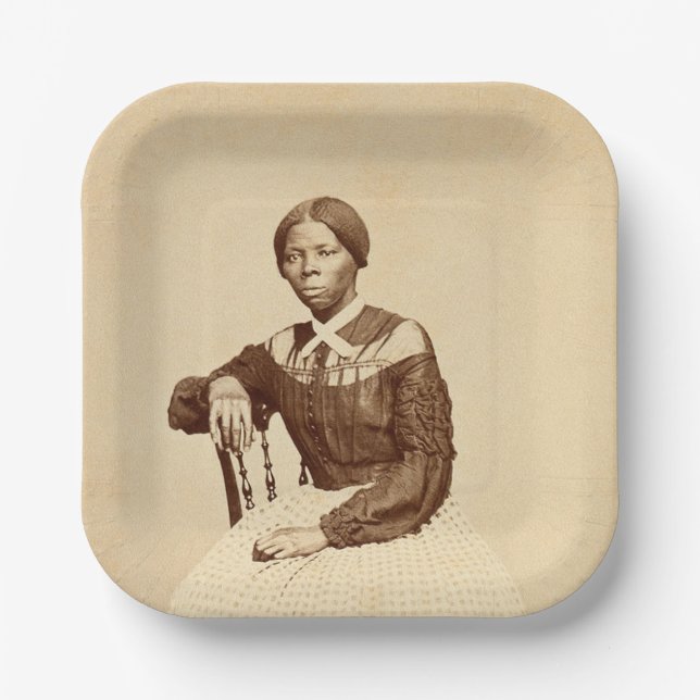 Underground Railroad Abolitionist Harriet Tubman  Paper Plates (Front)
