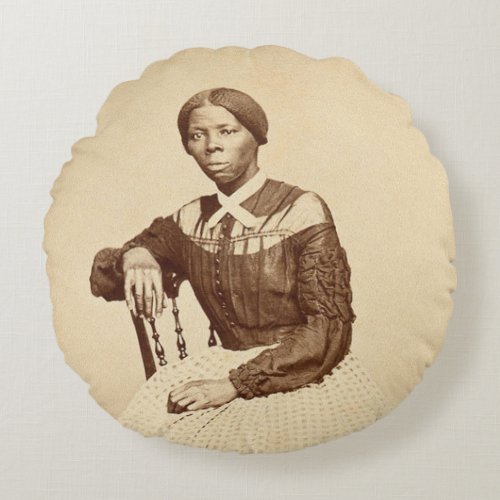Underground Railroad Abolitionist Harriet Tubman  Round Pillow