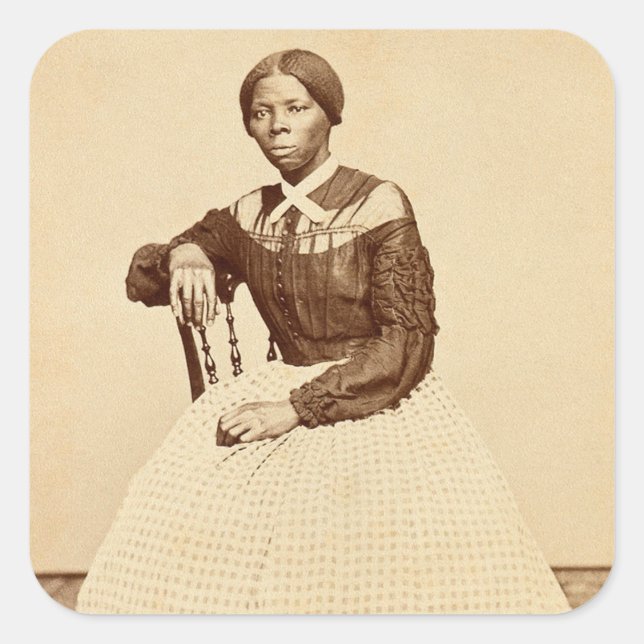 Underground Railroad Abolitionist Harriet Tubman  Square Sticker (Front)