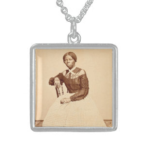 Underground Railroad Abolitionist Harriet Tubman Sterling Silver Necklace