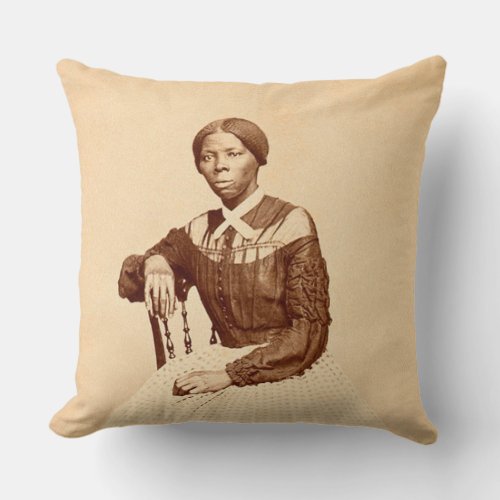 Underground Railroad Abolitionist Harriet Tubman  Throw Pillow