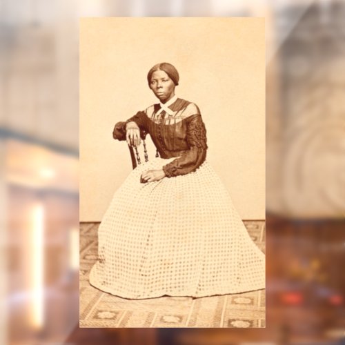 Underground Railroad Abolitionist Harriet Tubman  Window Cling