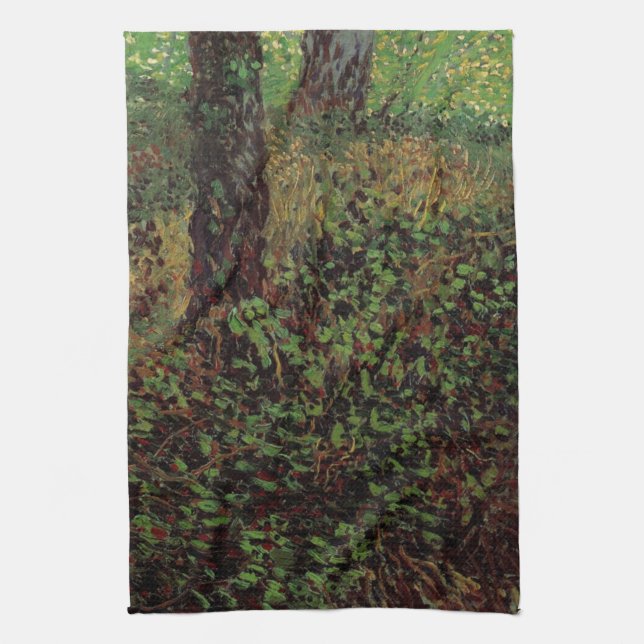 Undergrowth by Vincent van Gogh Kitchen Towel (Vertical)
