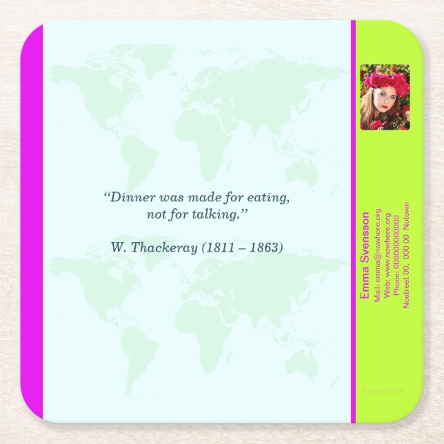 Underlägg — Connect, World Square Paper Coaster (Front)