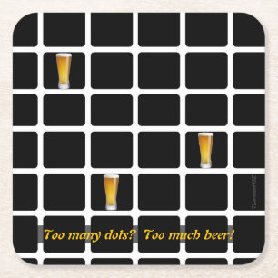 Underlägg — Living beer dots Square Paper Coaster
