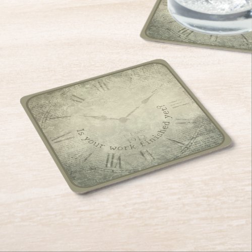 Underlgg  Reminder Square Paper Coaster