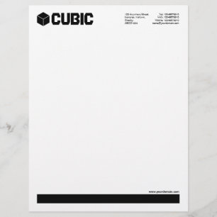 Underlined (Cube Logo) - Black Letterhead