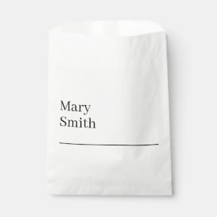 Underlined Minimalist Modern Favor Bag
