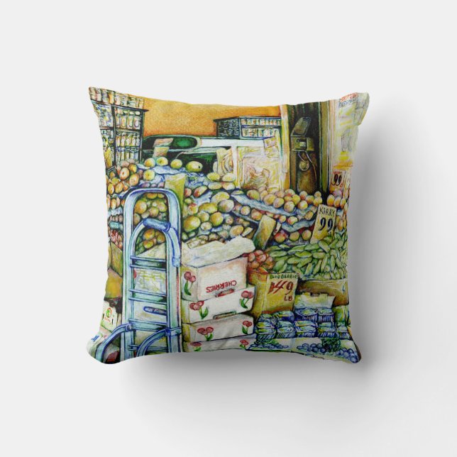 Undermining Artistic Gentrification Throw Pillow (Front)