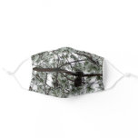 Underneath the Snow Covered Pine Tree Winter Photo Adult Cloth Face Mask