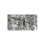 Underneath the Snow Covered Pine Tree Winter Photo Checkbook Cover