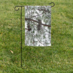 Underneath the Snow Covered Pine Tree Winter Photo Garden Flag