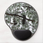Underneath the Snow Covered Pine Tree Winter Photo Gel Mouse Pad