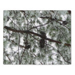 Underneath the Snow Covered Pine Tree Winter Photo Jigsaw Puzzle