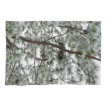 Underneath the Snow Covered Pine Tree Winter Photo Kitchen Towel