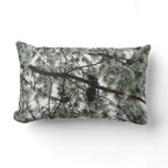 Underneath the Snow Covered Pine Tree Winter Photo Lumbar Pillow