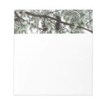 Underneath the Snow Covered Pine Tree Winter Photo Notepad
