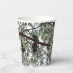 Underneath the Snow Covered Pine Tree Winter Photo Paper Cups