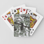 Underneath the Snow Covered Pine Tree Winter Photo Playing Cards